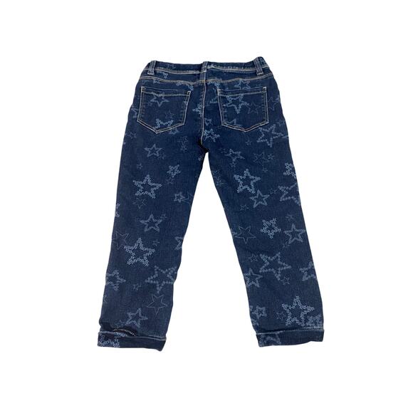 Jordache Star Print Cropped Denim Jean Jeggings Kid Girls Sz 6-6X - Picture 2 of 7